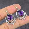 Розовый Аметист Драгоценный Камень 925 Стерлинговое Серебро Подарок Ювелирное Изделие Серьга 1.77"