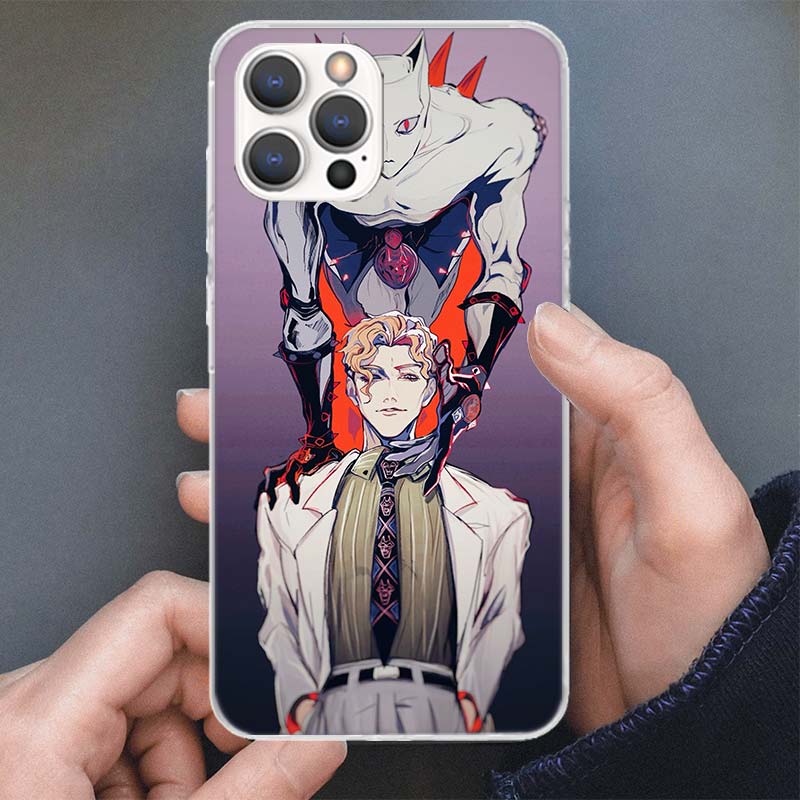 Чехол для телефона Anime JoJo Killer Queen для Apple iPhone 16 15 14 13 12 11 Pro Max Mini XS XR X 7 Plus 8 + SE с мягким силиконовым принтом She