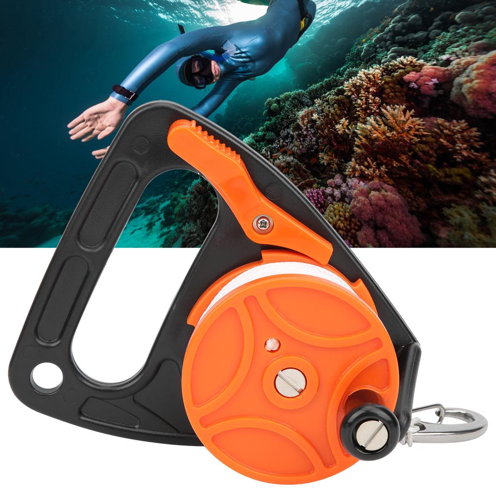 150ft Diving Line Reel Diving Equipment with Handle Card Position PP Rope Combinationorange
