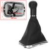 VW Golf IV 98-05 BLACK gear shift knob + GAITERS + CHROME FRAME