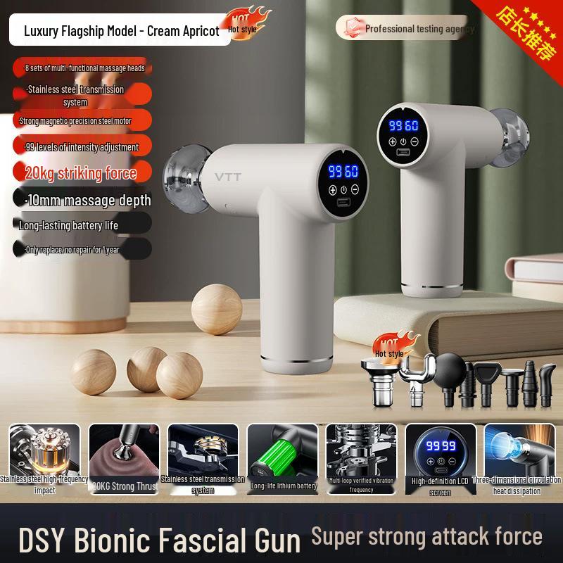 Мини-массажер для мышц VTT Fascia Gun: Компактный массажный пистолет для мужского и женского фитнеса и спорта