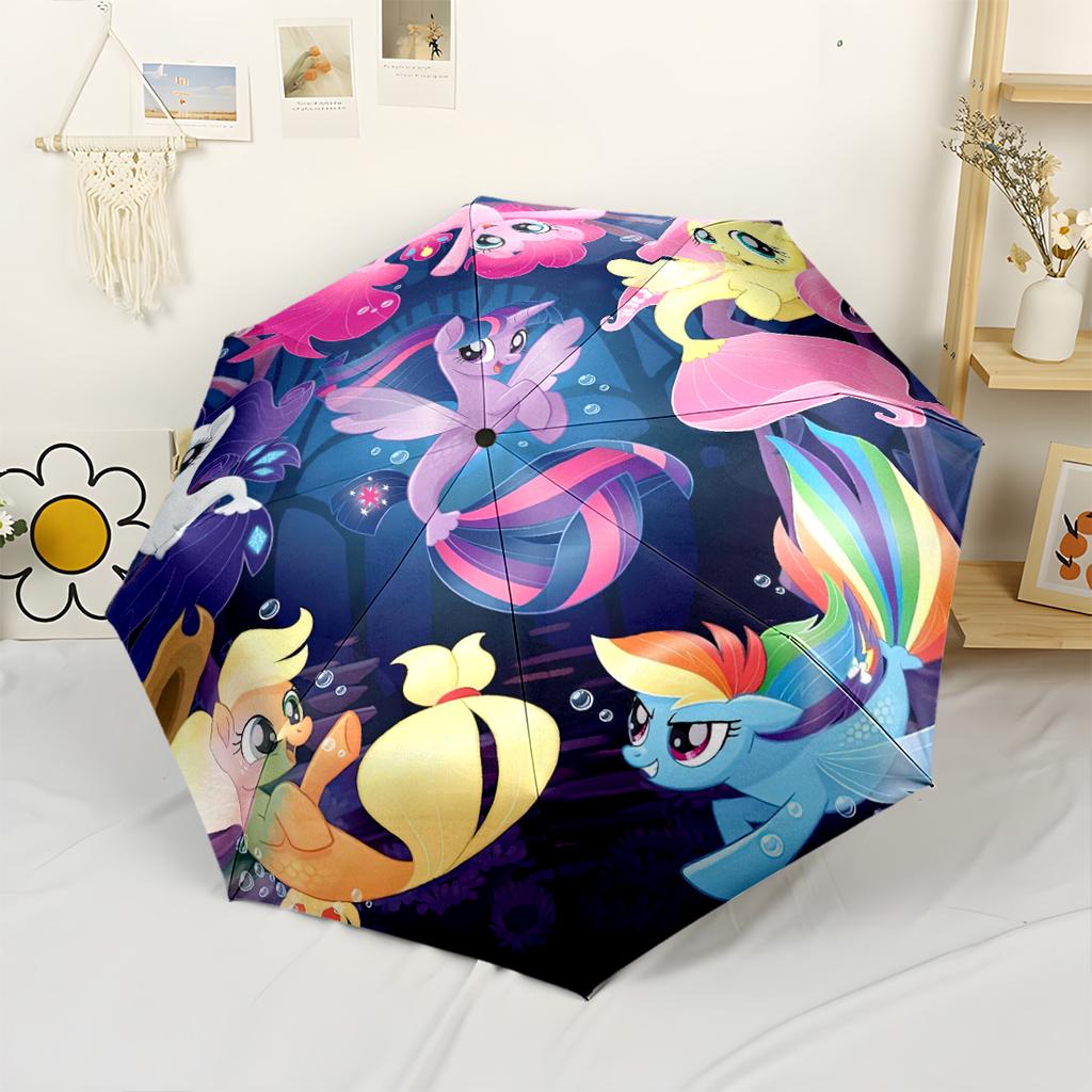 My Little Pony Fantasy Automatic Umbrella Compact & Durable 8-Rib Design Durable Plastic & Iron Travel Essential Fashionable Accessory