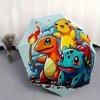 1 шт. Автоматический складной зонт Pokémon - 3-кратное сложение, яркий мультяшный рисунок, подходит для активного отдыха на свежем воздухе, подарок для фанатов в любое время года