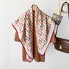 Fashionable New Silk Scarf For Women 90cm Plain Satin Square Scarf Silk Mulberry Silk Scarf Versatile Shawl