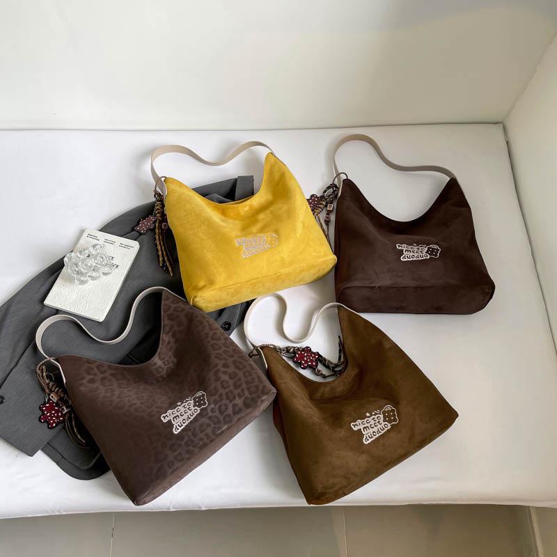 Замшевая женская ретро сумка через плечо - Универсальная осенне-зимняя модная сумка-тоут высокого класса