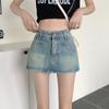 Retro Denim Mini Skirts Women's Summer Slim Sexy High Waist Jeans Skirts Spice Girl Streetwear Y2k Female Korean Style Clothing