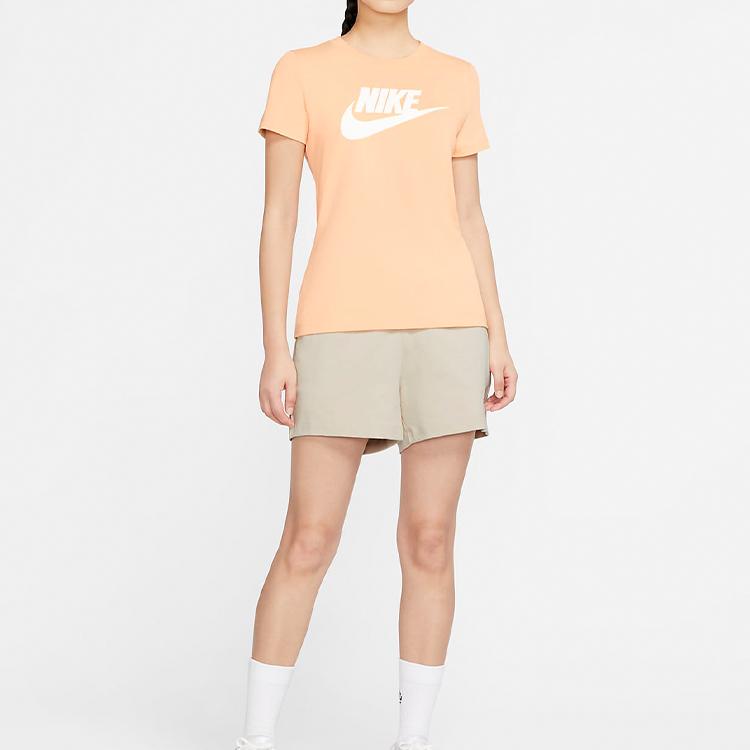 Nike Футболка с коротким рукавом Essential, женская, топы, розовые, оранжевые BV6170-734
