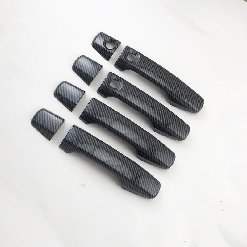 Для Toyota Land Cruiser LC200 FJ200 200 2008 - 2015 Черный Карбон Автомобильные Аксессуары Хромированная Накладка на Дверную Ручку Отделка Стиль Наклейки