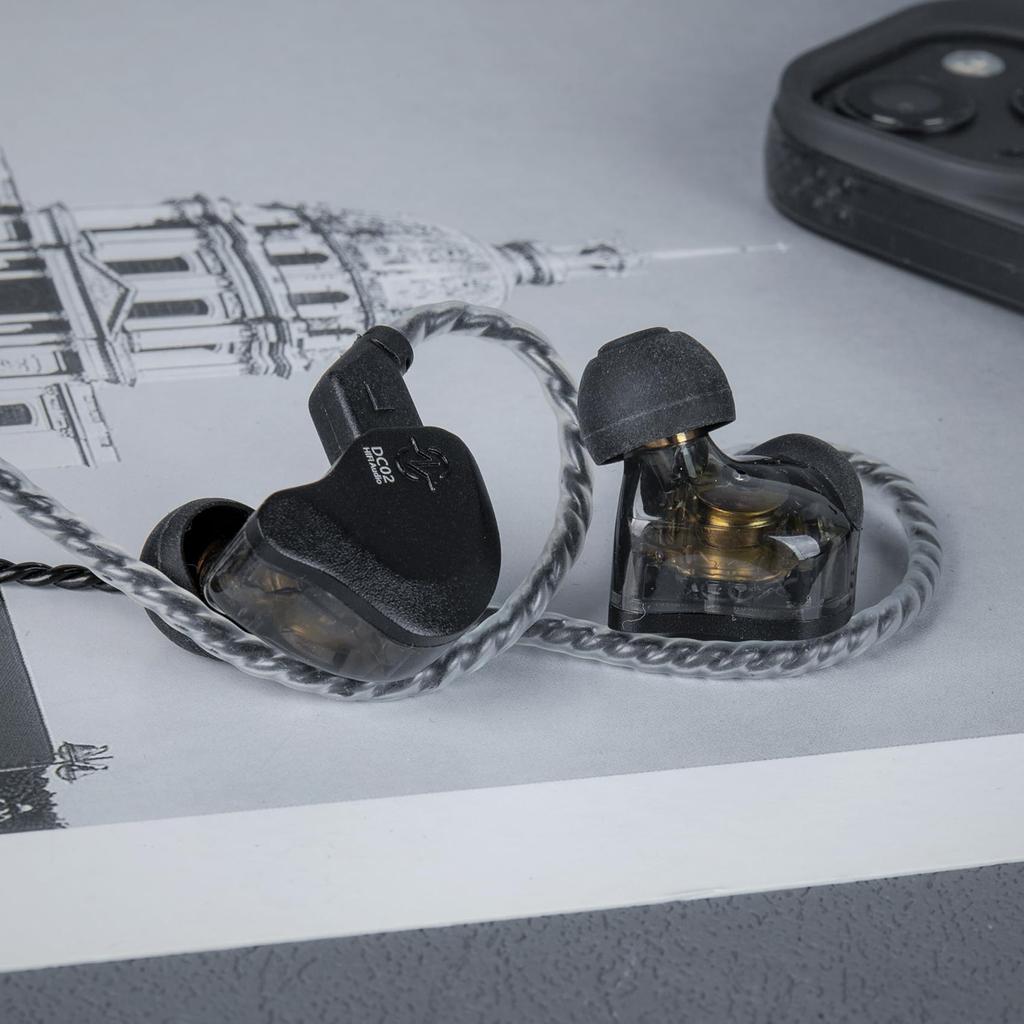 Лучшее соотношение цены и качества для CCZ Solo DC02 проводной проводной двойной магнитный контур динамический HIFI звук игровой шум окисленный матовый композитный сбалансированный звук качество цинк