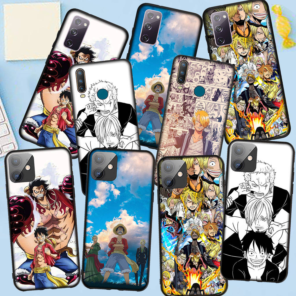 Чехол для телефона Samsung Galaxy S25 S24 S23 iPhone 16 15 Xiaomi Redmi Note 14 13 12 16E 8 9 X 11 Pro Max XR OPPO Moto Huawei Luffy One Piece Sanji Cover