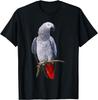 Красивая футболка унисекс с изображением африканского серого попугая в подарок