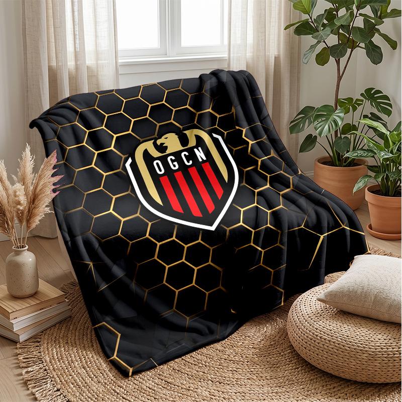 OGC Nice FC Мягкое Фланелевое Флисовое Одеяло Легкое Уютное Теплое Плед для Дивана Кровати Домашнего Декора