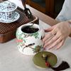 Chinese ceramic tea cans, empty cans, moisture-proof sealed cans, household green tea large-capacity storage tea cans, storage cans, retro style