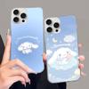 Мультяшный Милый C-Синнамороллы Для IPhone 17 Air 16 15 14 13 12 11 Pro Max Plus Чехол Для Телефона Серебристый Атласный Глянцевая Поверхность