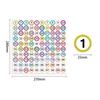 10 Sheets Colorful Consecutive Number Sticker 1-100 Waterproof Adhesive Small Round Labels for Indoor and Outdoor Use