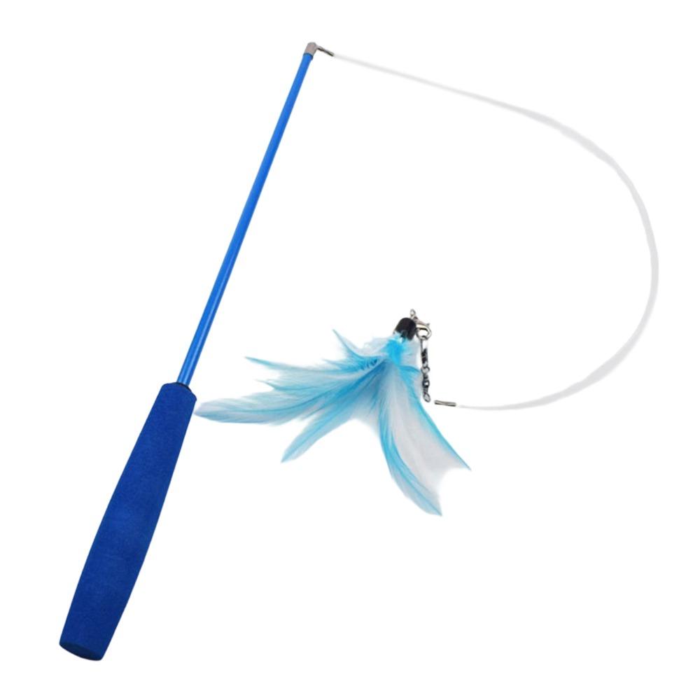 Interactive Cat Teaser Wands 3-section Stick Teaser Durable Catcher Teaser Rod Cat Accesorios