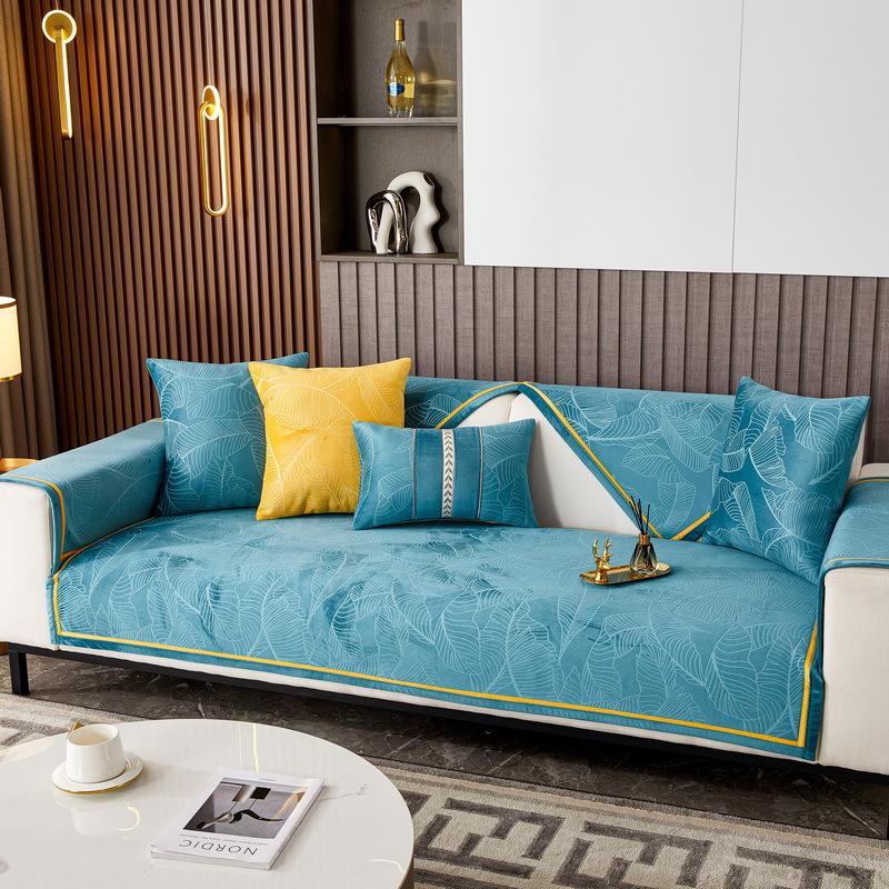 Новые зимние мягкие чехлы для диванов, жаккардовые диванные подушки, противоскользящая защита для дивана, съемный чехол для дивана, одеяло для гостиной