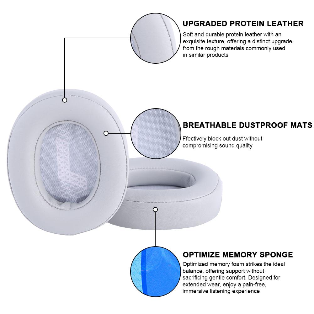 Амбушюры шумоизоляционные мягкие амбушюры для наушников JBL LIVE500BT (серый)