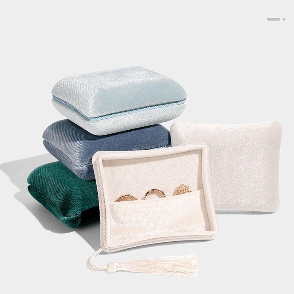 Бархатная коробка для хранения с кисточкой Многофункциональная витрина Высококачественная упаковочная тара для хранения