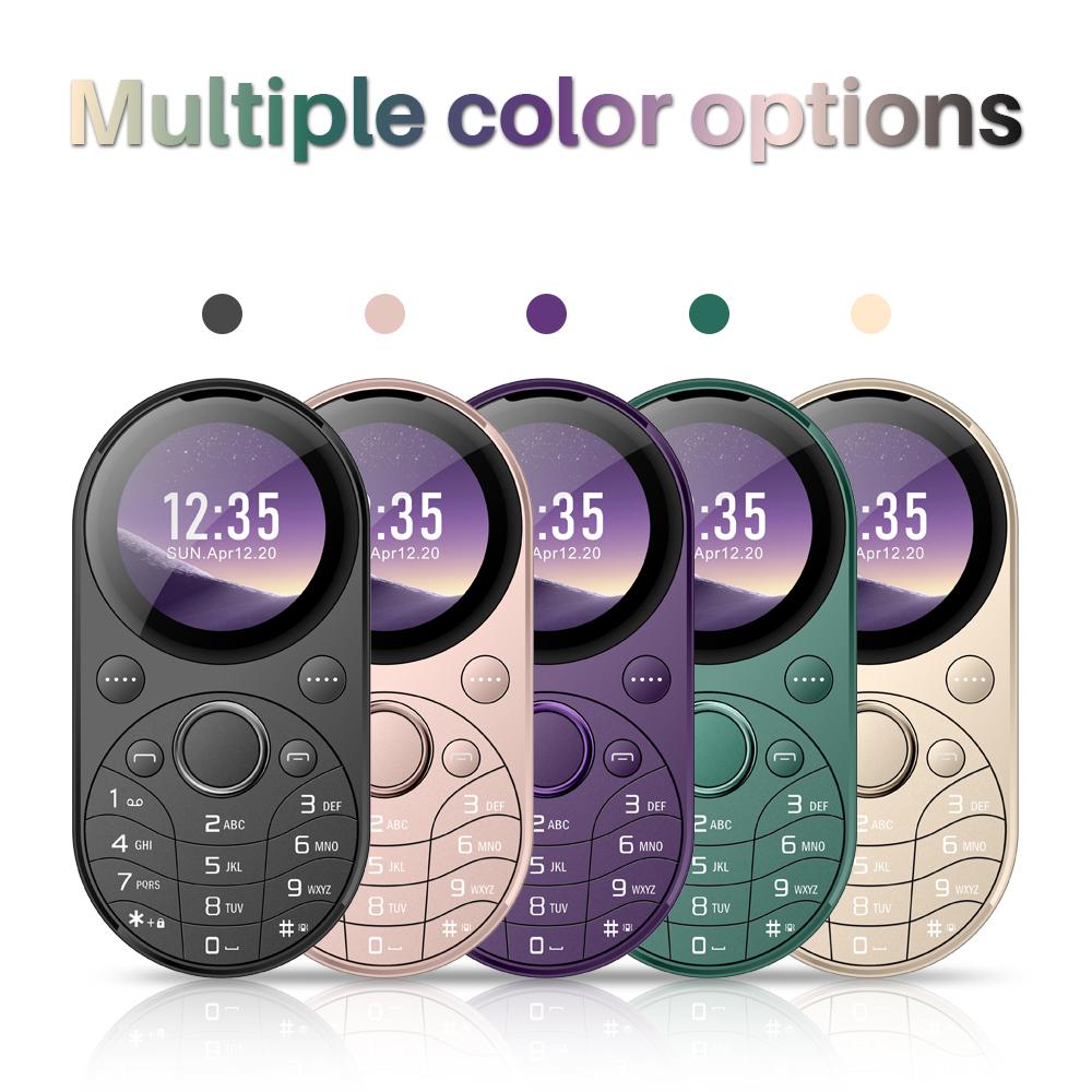 Mini Oval Small Phone, Dual SIM GSM 1.39-inch Screen Speed Dial Vibrating Frequency Modulation Radio Type-c