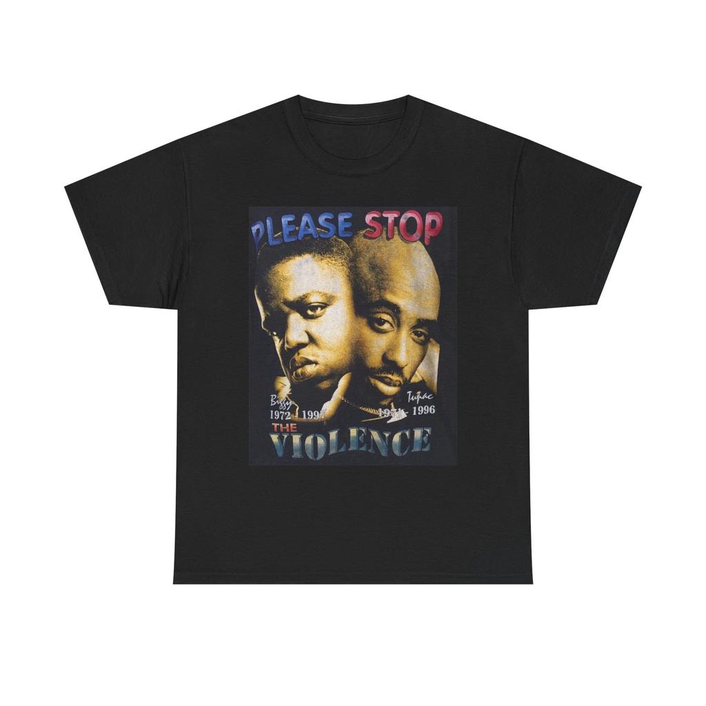 Men's and Women's T-shirts Please Stop Violence Graphic