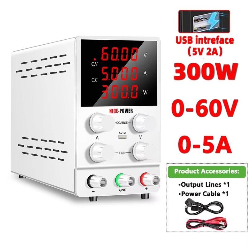 2025 Новый EU PLUG LCD Регулируемый лабораторный источник питания постоянного тока 30 В 10 А 5 А 60 В 120 В Импульсный регулируемый источник питания Лабораторный стабилизатор напряжения