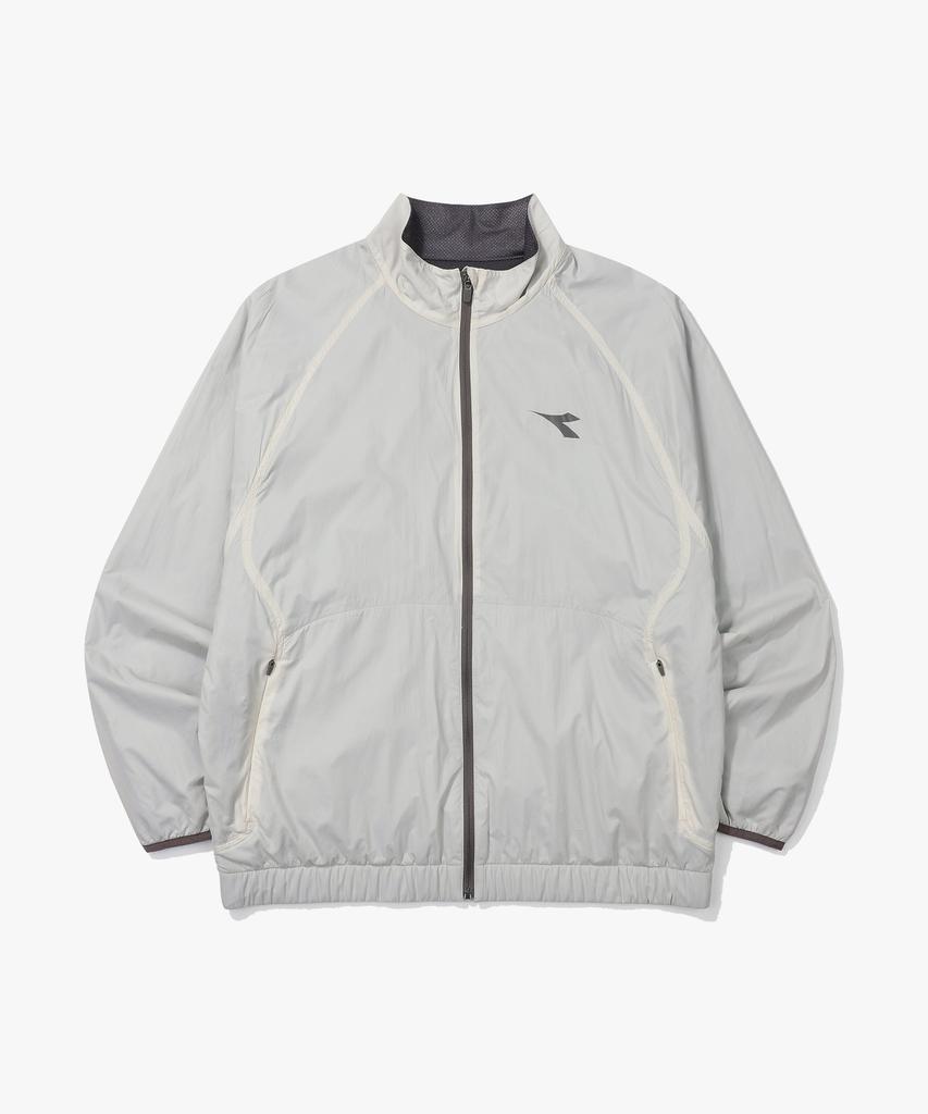Diadora Легкая серая беговая куртка Thermaflow из сетчатого флиса