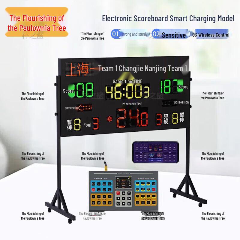 Basketball Electronic Scoreboard with 24-Second Timer