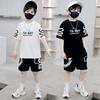 Teenage Boys Summer Trendy Casual Sports T-shirts+Pants Suits Hip Hop Style Fashion 2 Pcs Outfits Clothes Sets