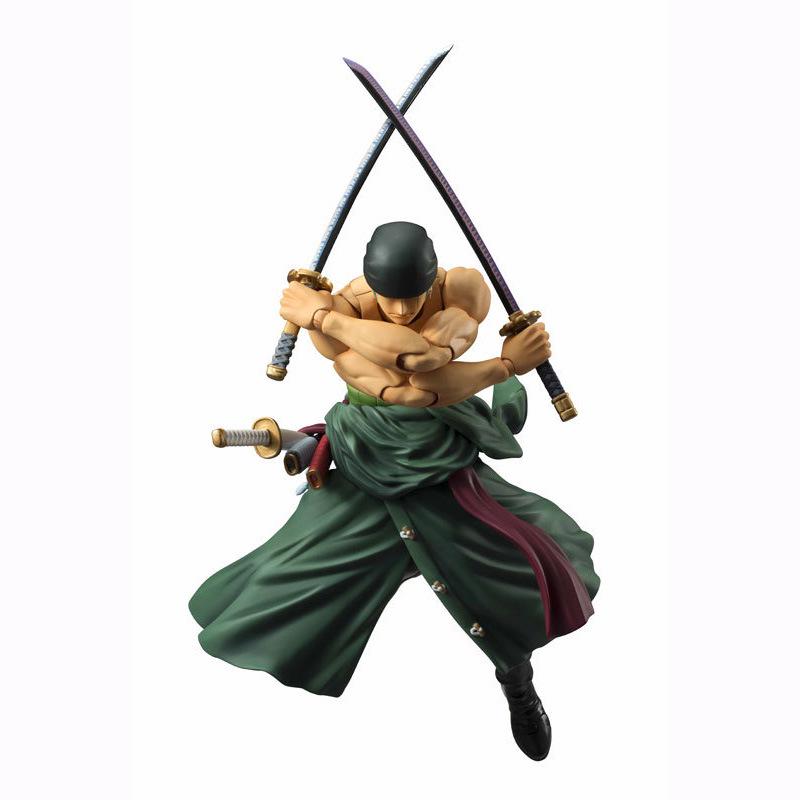 Фигурка экшн One Piece Зоро Стиль трех мечей: Ручная роспись модели с изображением Зоро, Луффи, Эйса и Михоука
