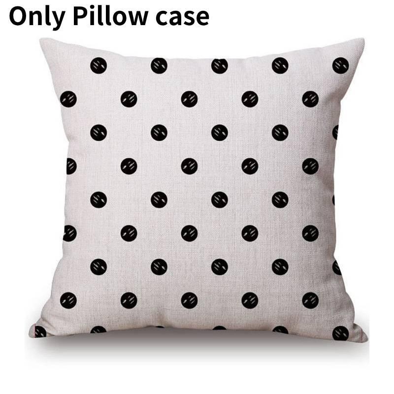 Роскошная наволочка в скандинавском стиле с цифровым принтом черными буквами для домашнего декора