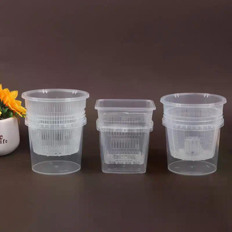 Garden Root Control Flower Pot Double Layer Design Automatic Water Absorbing Self Watering Plant Nursery Pots