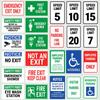 Traffic Safety Emergnecy Exit Speed Limit Car Parking Tin Sign Retro Street Door Garden Wall Signs 8x12Inch Metal Plaque Decor