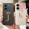Чехол для Xiaomi Poco X7 Pro 5G, Роскошный чехол с буквами от A до Z, Ударопрочный мягкий ТПУ чехол для телефона для Xiaomi Poco X7 PocoX7 Pro, Чехлы Сумки