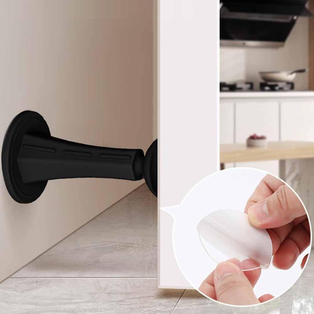 Door Stopper Silicone Mute Self Adhesive Door Bumper Door Suction Door Rear Retainer Wall Protectors Anti-collision Door Holder