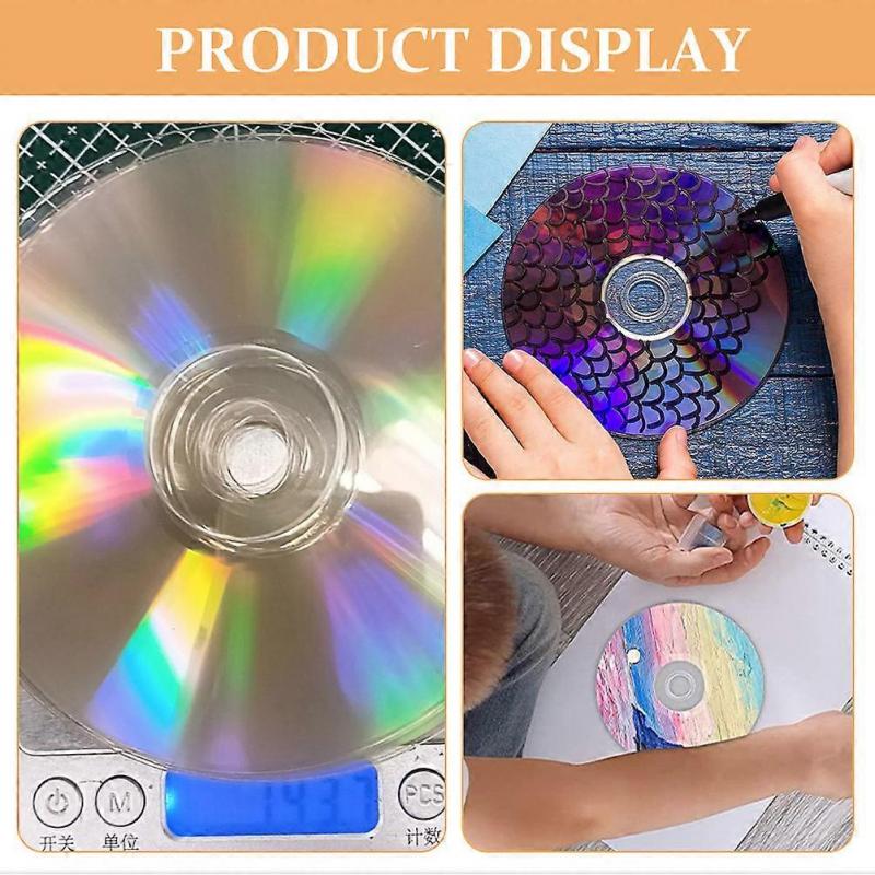 20Pcs Transparent Clear DIY Painting Cds Plastic Discs for Decoration