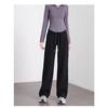 Fashionable High-Waisted Fleece-Lined Wide-Leg Pants for Women Autumn and Winter, Warm and Cozy Banana Trousers