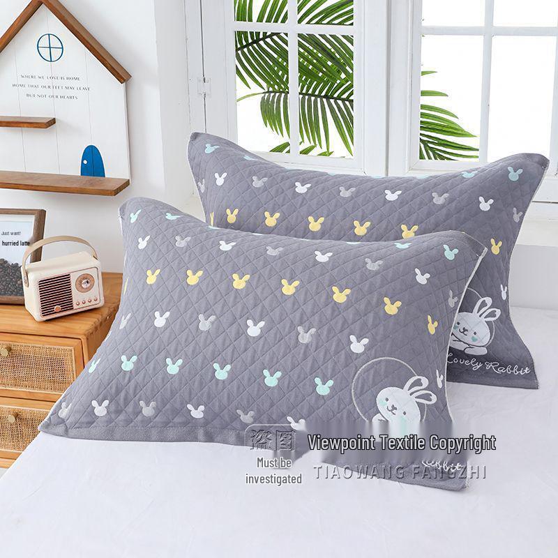 Yiwenwo Нескользящая Хлопковая Марлевая Наволочка Extra Large с Фиксирующими Ремешками для Студентов и Взрослых