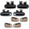 Комплект дверных ручек подходит для Toyota Corolla 1998-2002, Chevrolet Prizm Дверные ручки, Наружные и внутренние, Передние и задние, Левые и правые Заменяет# 6922002030
