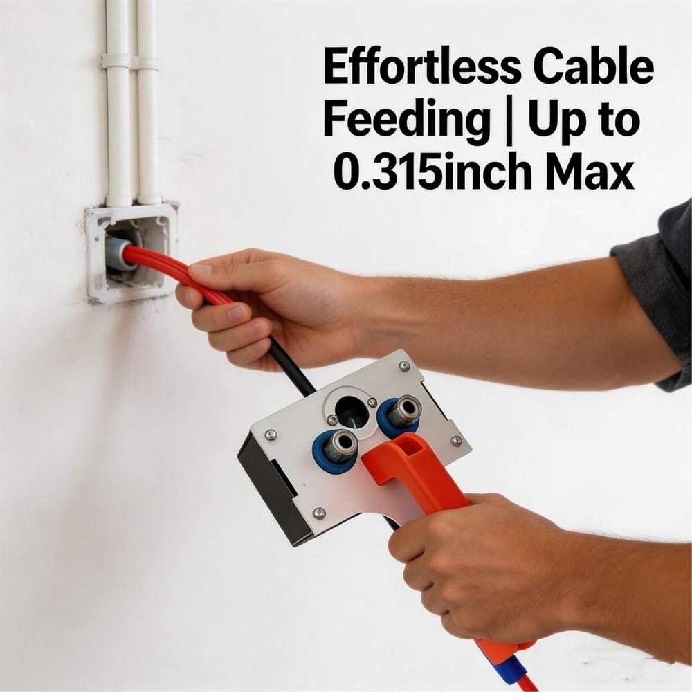 Heavy Duty Wire Puller Handheld 8mm Wire Tugger Cable Feeder  Wall Underground Data Center