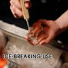 Ice Picks Stainless Steel Ice Cone with Wooden Handle Manual Ice Modeler Ice Crusher Tool for Ice Sculptures Mixing And Chiseling