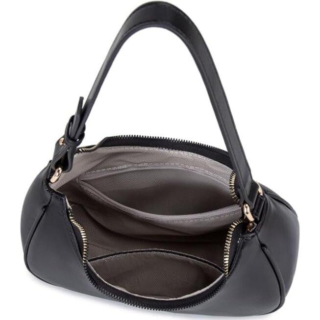 Women's Shoulder Bag Eco-Friendly Leather Multi-Compartment Black Large Capacity Tote
