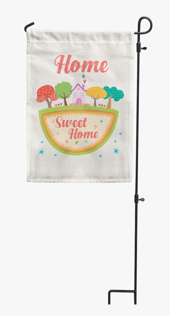 Printtoo Tan Home Sweet Home Garden Summer 12.5""x18"" Двусторонние флаги Флаг для кемпинга