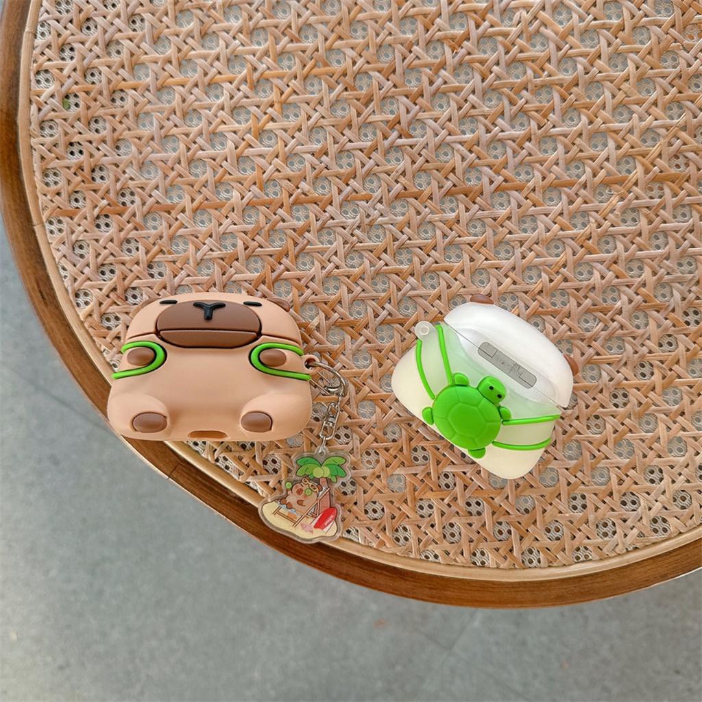 Ультрафиолетовая капибара для чехла наушников Apple AirPods4 AirPods pro3 силиконовый 2/3 защитный чехол для женщин