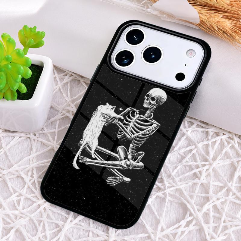 Психоделический Скелет Ударопрочный Чехол для Телефона для iPhone 17 Air 16e 15 11 12 14 13 Pro Max Чехол Coque