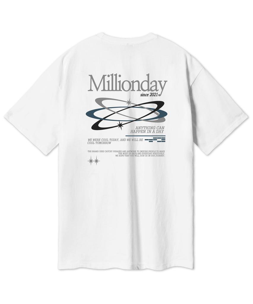 MILLION DAY Million Asteroid Oversized Short Sleeve T-Shirt