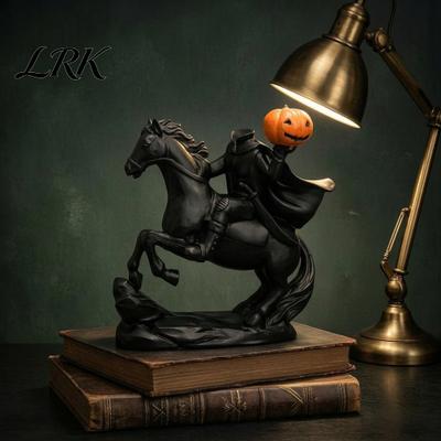 Художественный Винтажный Декор Статуя Всадника Без Головы, Бронзовая Смоляная Фигурка на Хэллоуин, Готическая Ужасающая Настольная Скульптура для Сезонного