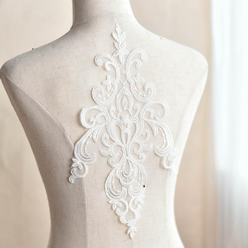 Soft Mesh, Bone-Piercing Lace Flower Fabric, High-End Wedding Dress Applique Patch, Handmade Diy Lace Accessories