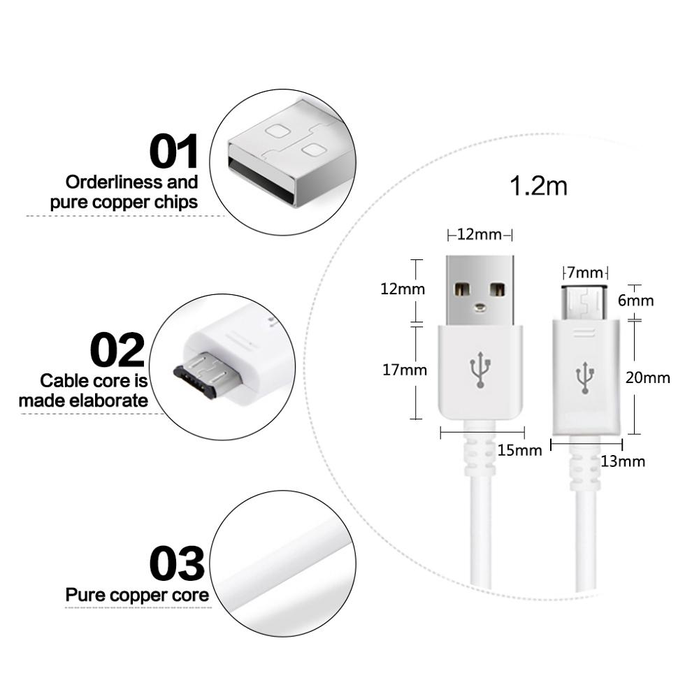 Micro USB Charging Cable Charging Data Cable Micro USB Phone Cable Data Sync Replacement for Android Devices