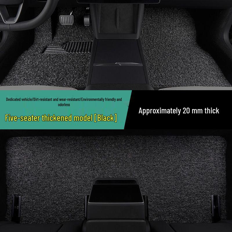 Шелковые коврики для ног Toyota Vios для хэтчбека 2014-2017 - Механическая коробка передач, водитель и пассажир, задний единый кусок